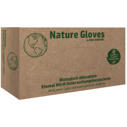 Nature Gloves - Nitrilhandschuhe, grün, puderfrei von AMPri Handelsgesellschaft mbH