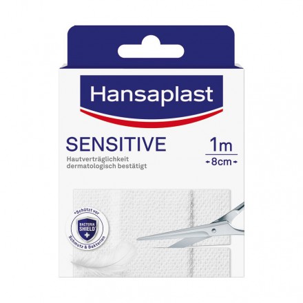 Hansaplast Sensitive Wundschnellverband weiß, 1 m x 8 cm von Beiersdorf AG