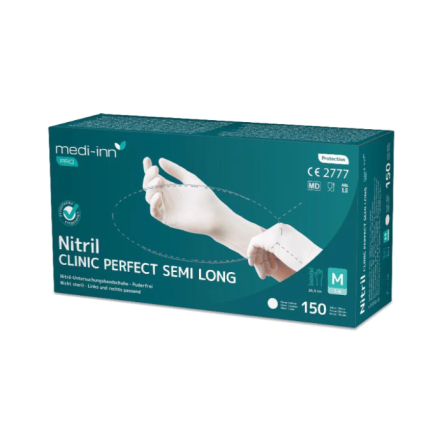 Medi-Inn Clinic-Perfect Semi Long - Untersuchungshandschuhe, puderfrei, weiß (265 mm Länge) von BODY Products relax Pharma und Kosmetik GmbH