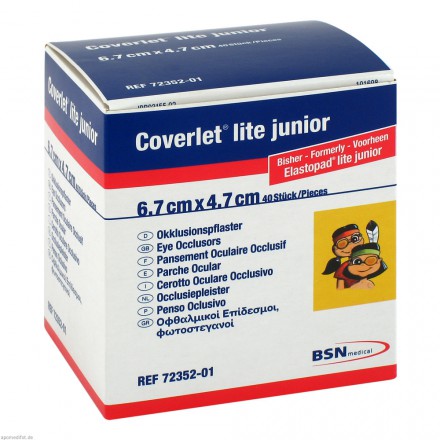 Coverlet Lite Junior Augenokklusionsfplaster 67 X 47 Mm Von Bsn