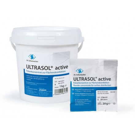 Ultrasol active Pulverkonzentrat zur Flächendesinfektion auf Wirkstoffbasis von Peressigsäure von Dr. Schumacher GmbH