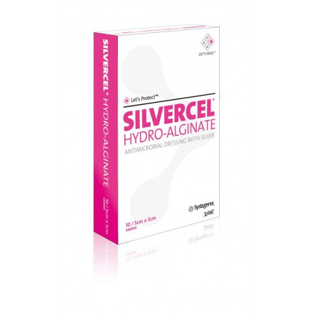 Silvercel Hydroalginat Verband 5x5cm, 10 Stk. von KCI Medizinprodukte GmbH
