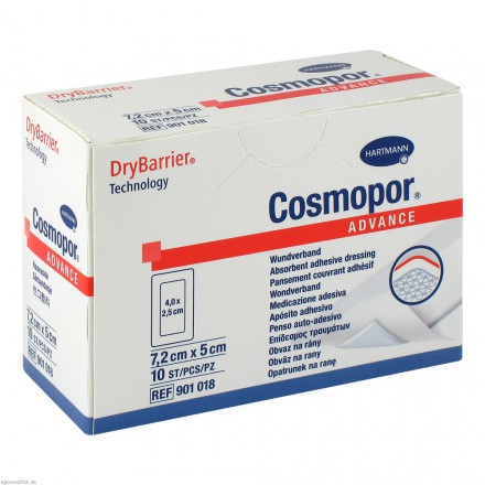Cosmopor Advance 7,2 x 5 cm, 10 Stk. von PAUL HARTMANN AG