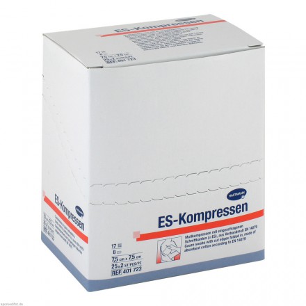 ES-Kompressen 7,5 cm x 7,5 cm 8-fach, steril, 25 x 2 Stk. von PAUL HARTMANN AG