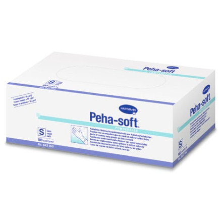 Peha-soft powderfree - Untersuchungshandschuhe aus Latex, puderfrei, Größe S von PAUL HARTMANN AG