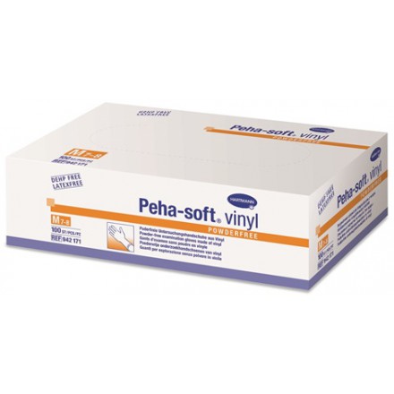 Peha-soft vinyl powderfree - Untersuchungshandschuhe aus Vinyl, puderfrei, Größe M von PAUL HARTMANN AG