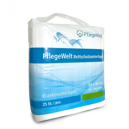 PflegeWelt Bettschutzunterlagen 60x90 cm, 25 Stk. von PflegeWelt