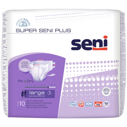 Super Seni Plus Inkontinenzhosen Large (10 Stück) von TZMO Deutschland GmbH