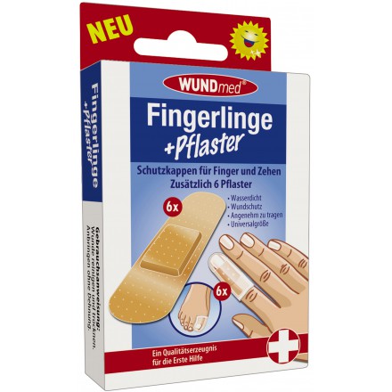 Fingerlinge + Pflaster je 6 Stück von WUNDmed GmbH & Co. KG