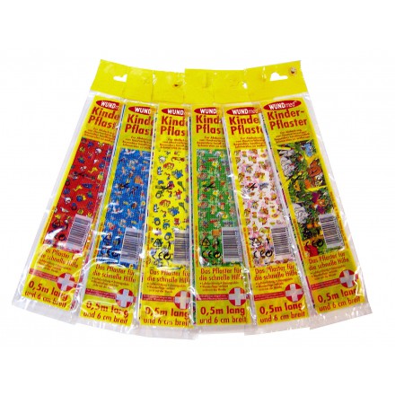 Kinderpflaster 0,5 m x 6 cm Beutel, bunt von WUNDmed GmbH & Co. KG